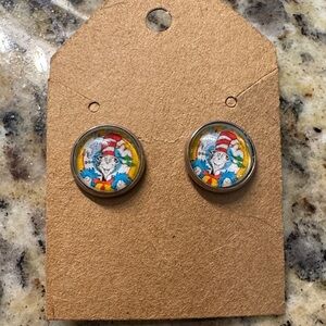 Cat in the Hat Stud Earrings